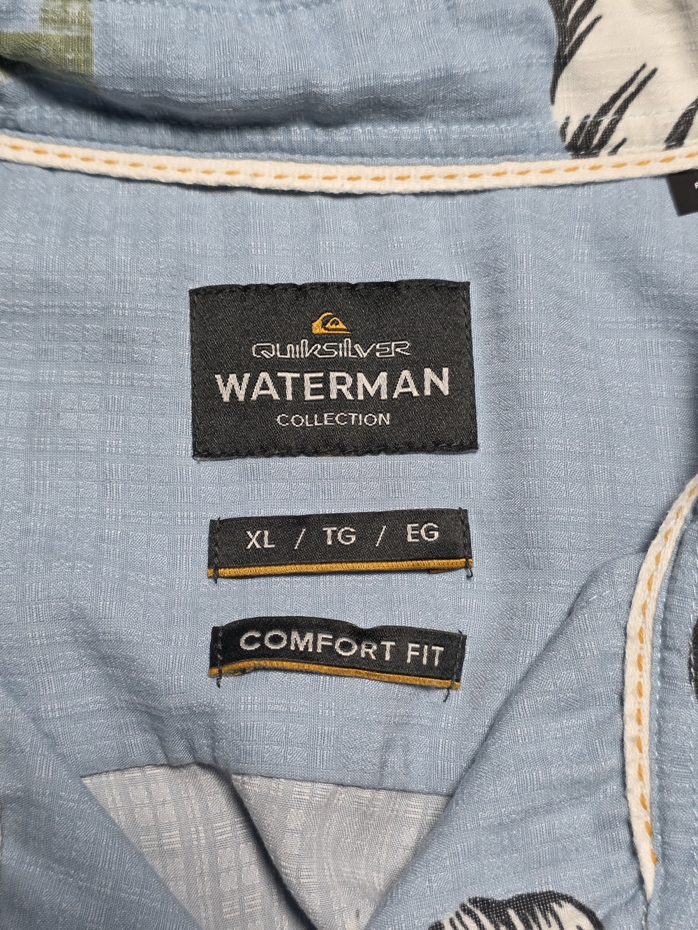 Quiksilver Waterman Collection Men's Short Sleeve Button-down Hawiian Short XL - Picture 6 of 8